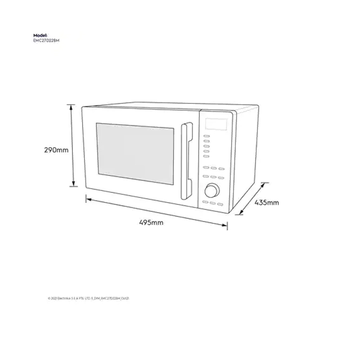 Electrolux Microwave 27L Free-standing - EMC27D22BM